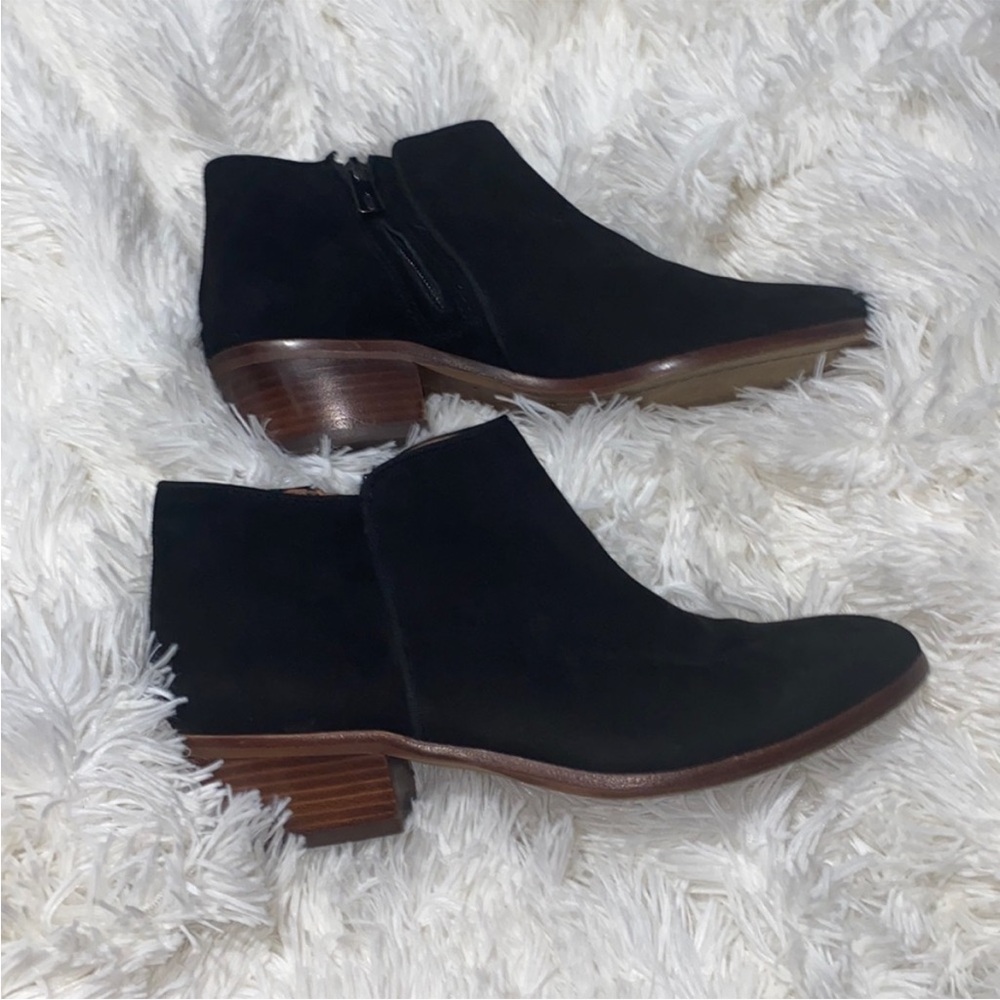 Sam Edelman Black Suede Petty Bootie